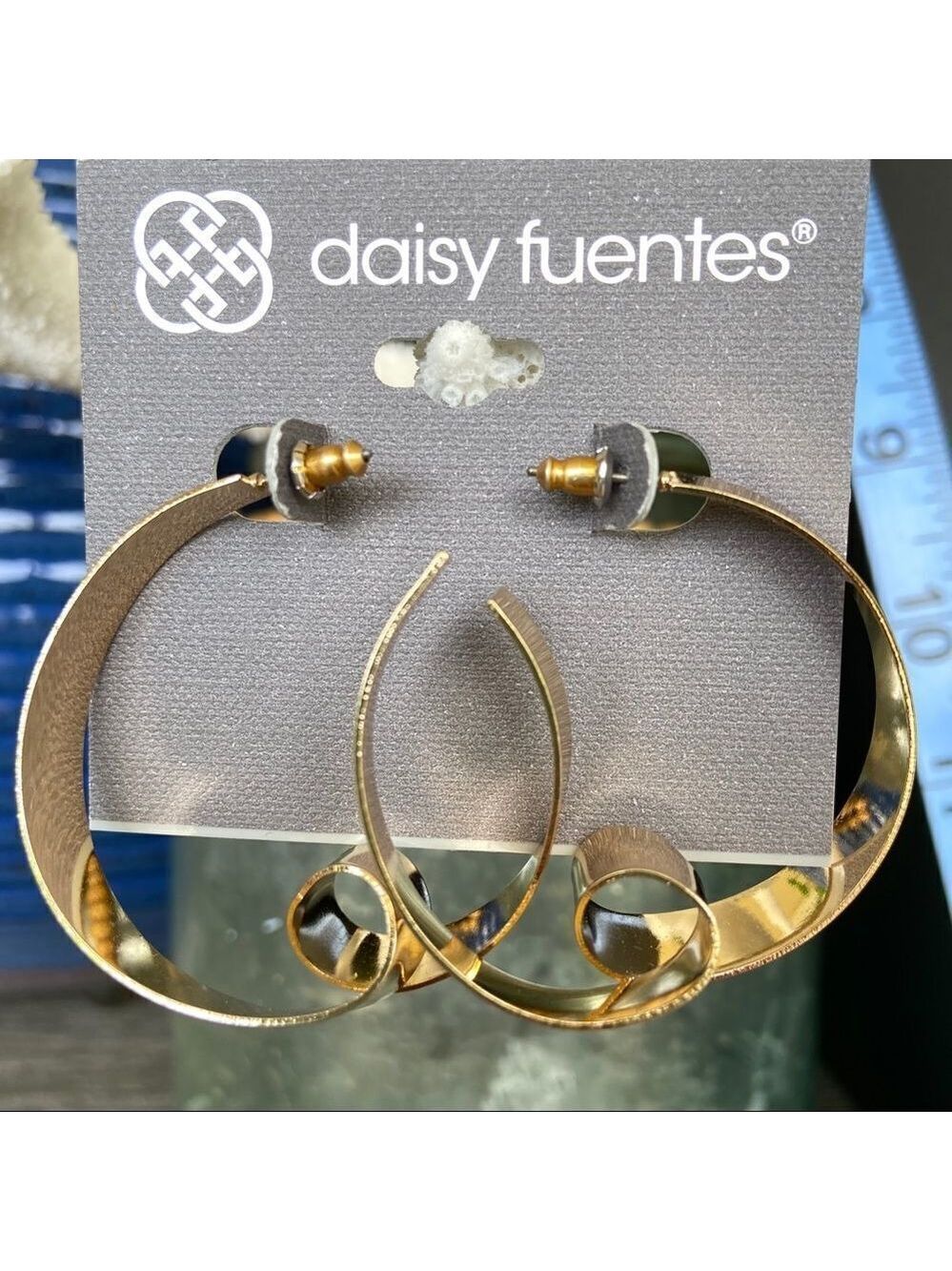 Curly Q Hoops Daisy Fuentes Fashion Earrings $16ea / 3 for $25